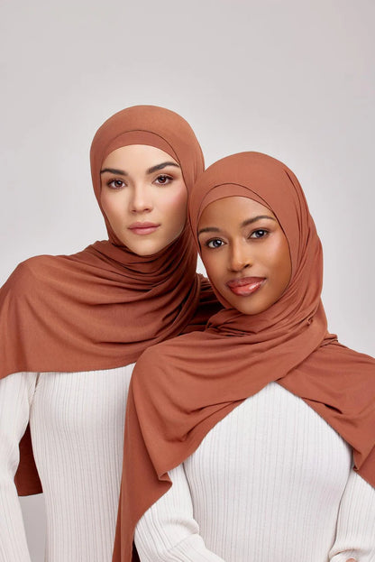 OEKO-TEX™ Bamboo Jersey Hijab Set - Burnt Ochre