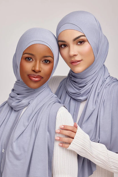 OEKO-TEX™ Bamboo Jersey Hijab Set - Indigo Isles