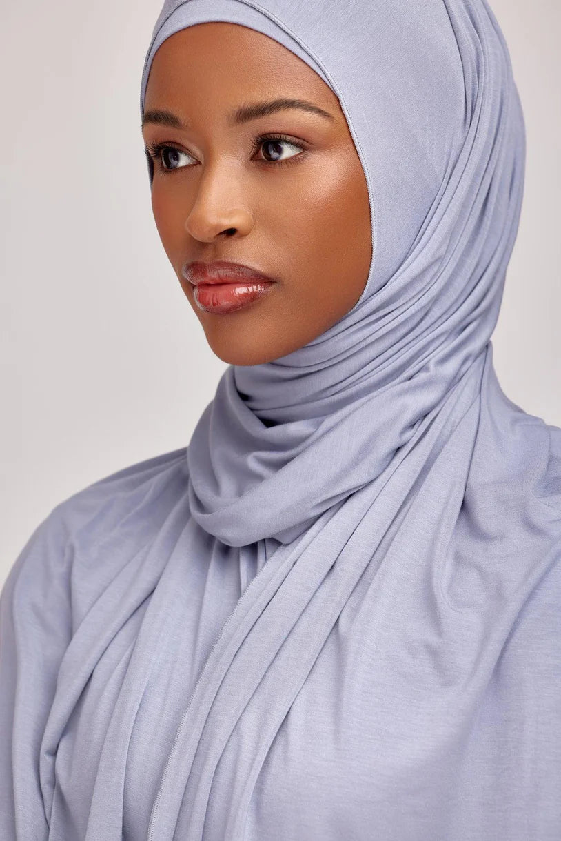 OEKO-TEX™ Bamboo Jersey Hijab Set - Indigo Isles