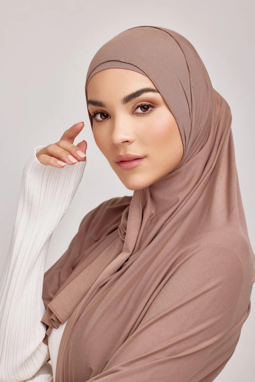 OEKO-TEX™ Bamboo Jersey Hijab Set - Cedar Earth