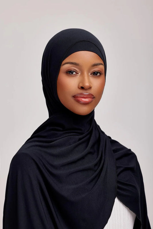 OEKO-TEX™ Bamboo Jersey Hijab Set - Black