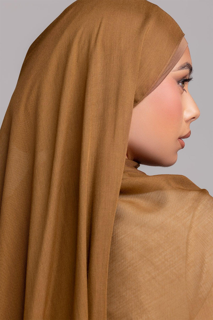 Modal Matching Hijab Set- Coffee Bean