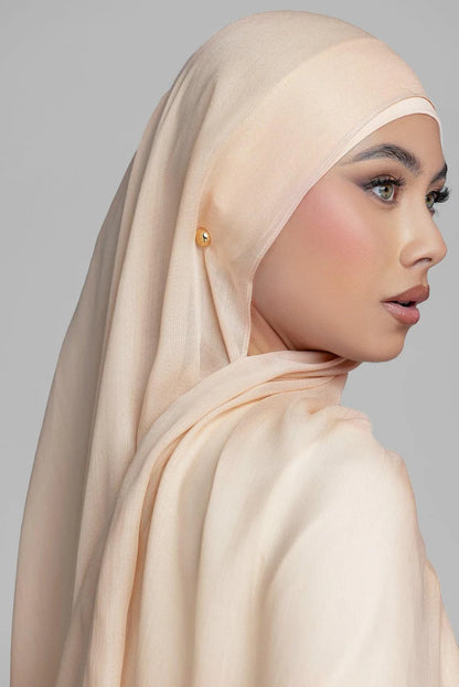 Modal Matching Hijab Set- Apricot Ice