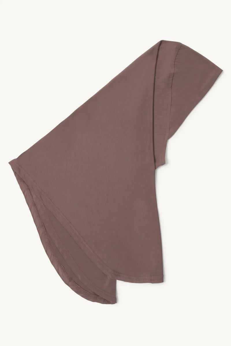 Amira Bamboo Jersey Instant Hijab - Deep Taupe