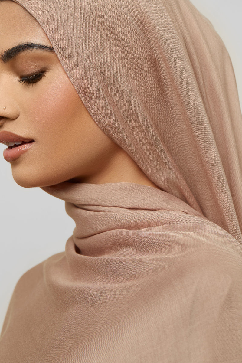 Bamboo Woven Hijab - Natural