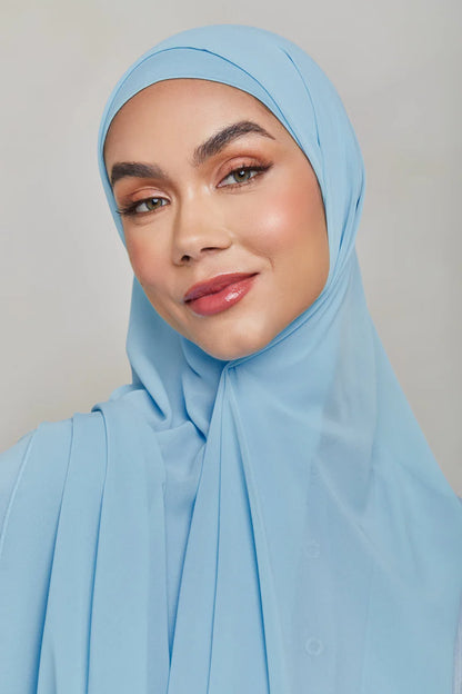 Chiffon LITE Hijab - Clear Sky