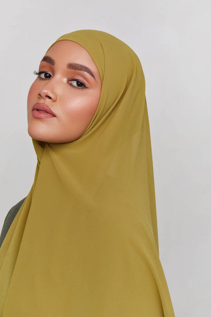 Chiffon LITE Hijab - Green Moss