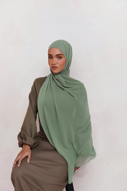 Chiffon LITE Hijab - Loden Frost