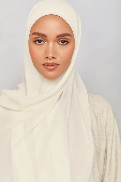 Chiffon LITE Hijab - Off White