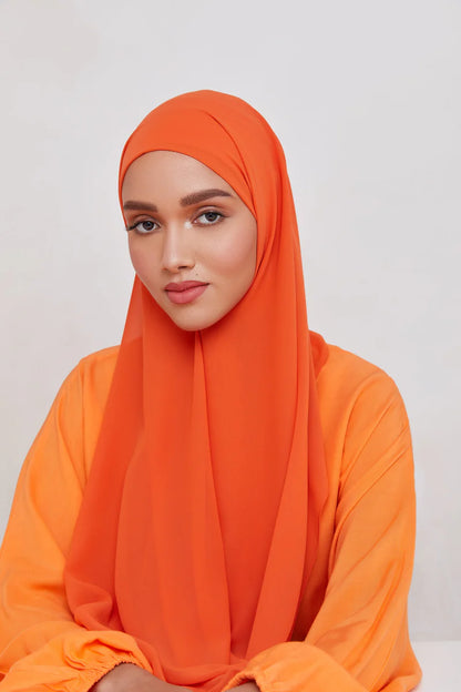 Chiffon LITE Hijab - Papaya