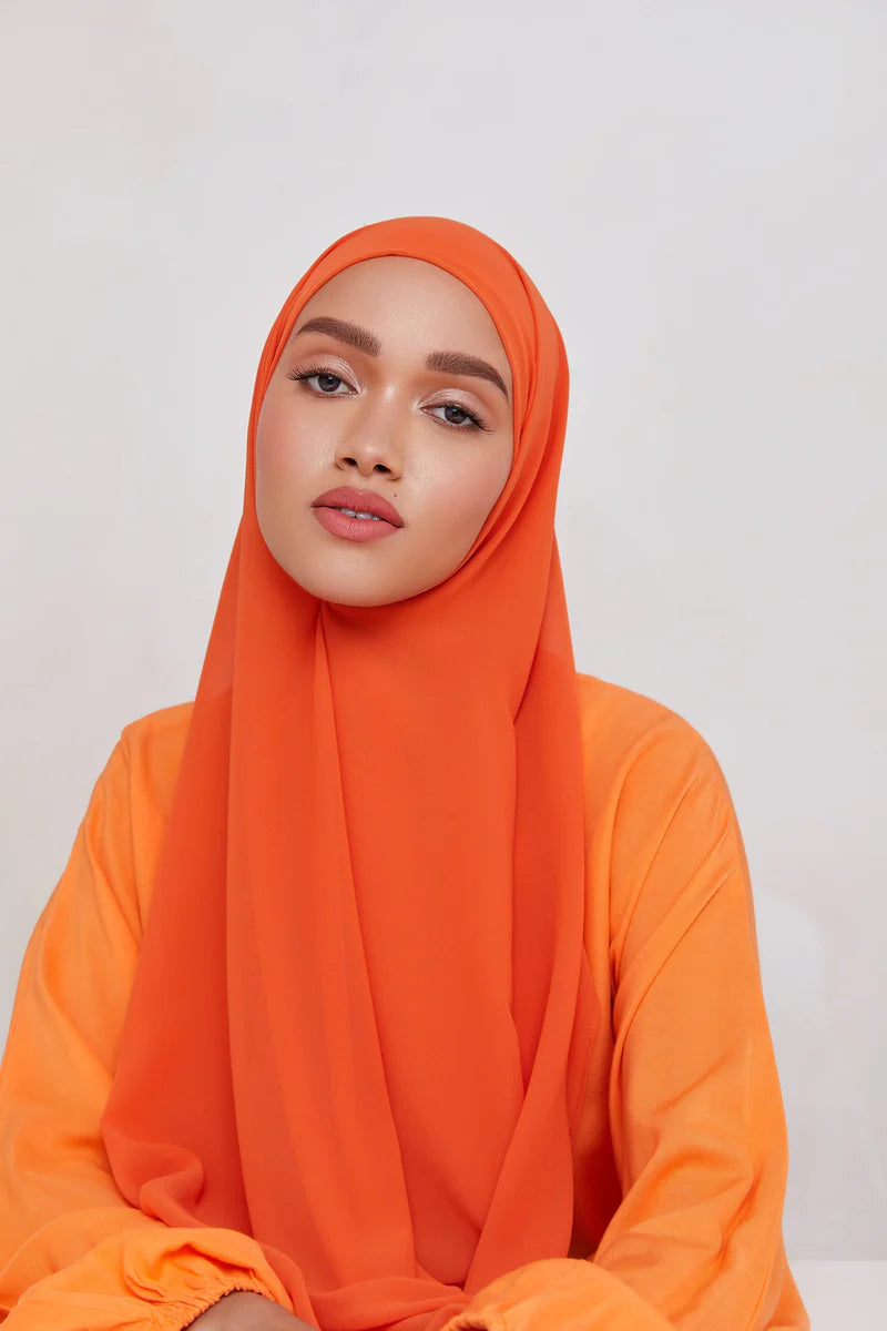 Chiffon LITE Hijab - Papaya