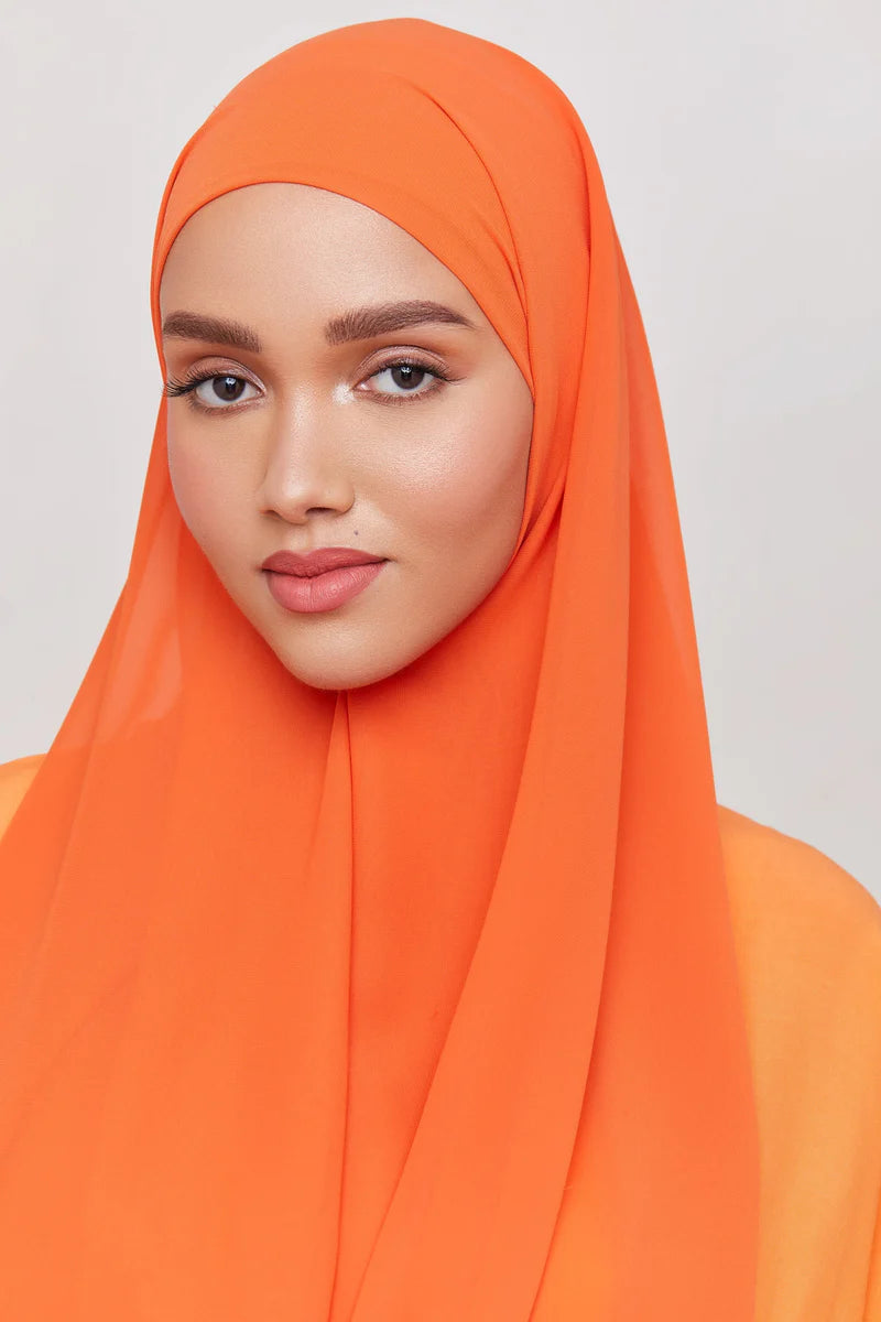 Chiffon LITE Hijab - Papaya