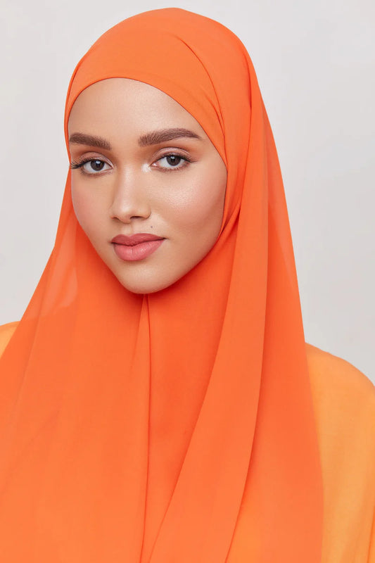 Chiffon LITE Hijab - Papaya