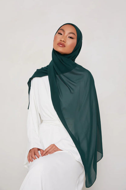 Chiffon LITE Hijab - Tropical Forest