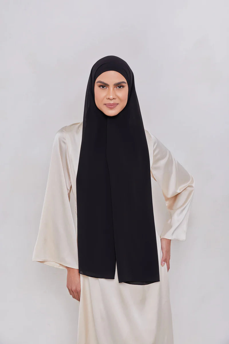 Essential Chiffon Hijab - Black