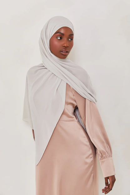 Essential Chiffon Hijab - Cloud Grey