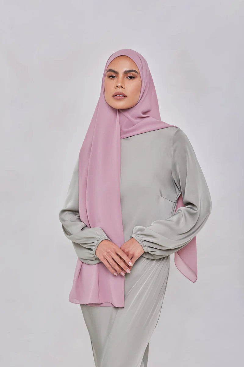 Essential Chiffon Hijab - Dusty Mauve