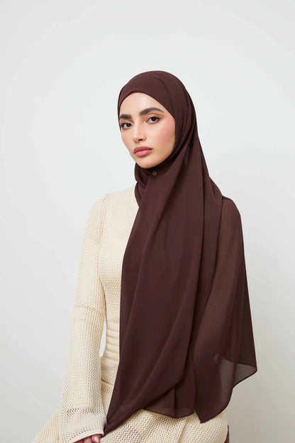 Essential Chiffon Hijab - Espresso