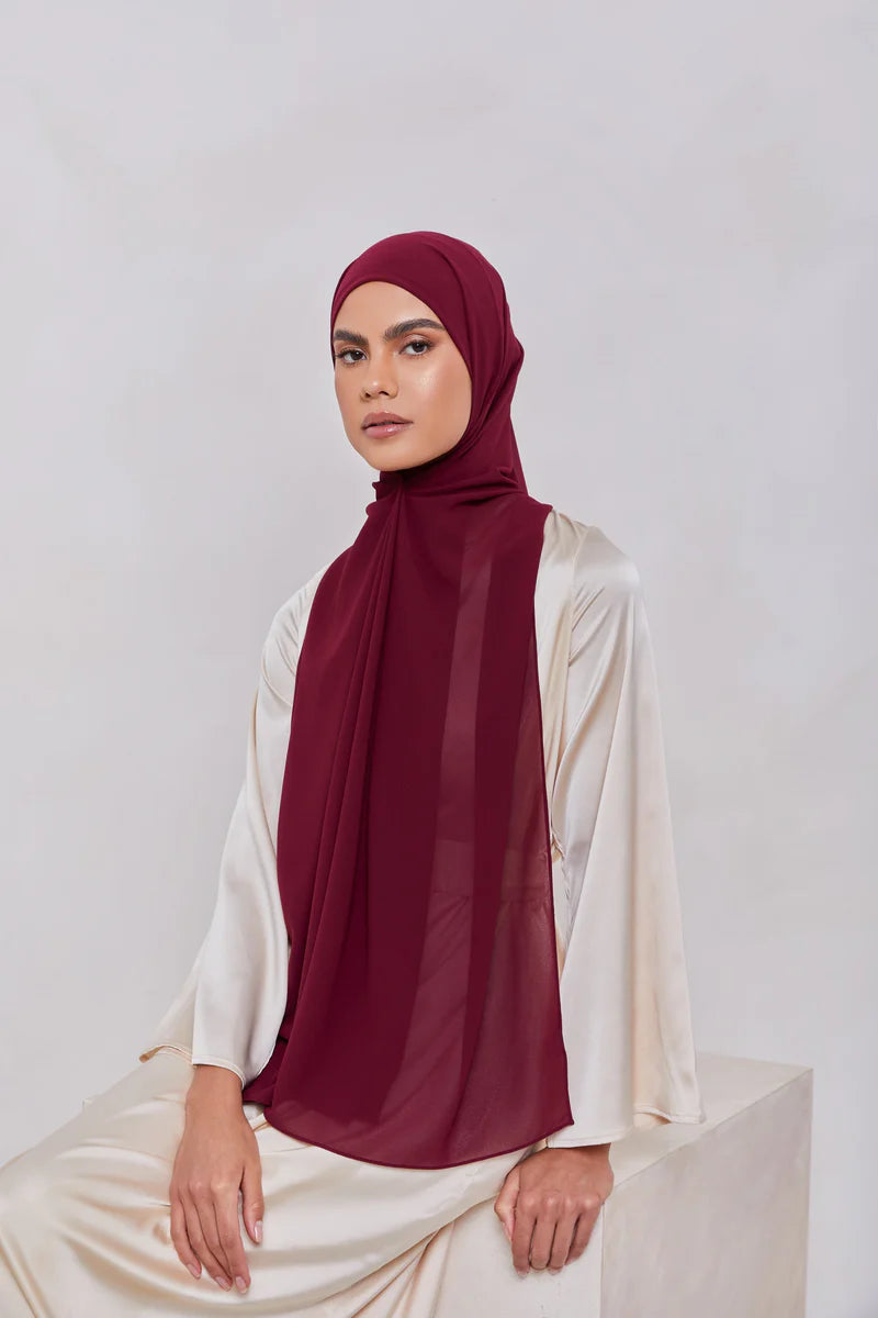 Essential Chiffon Hijab - Marsala