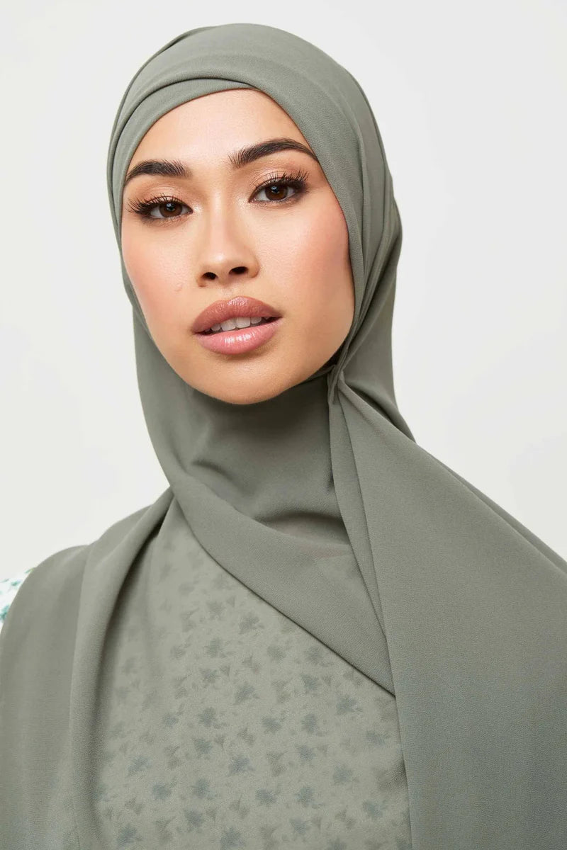 Essential Chiffon Hijab & Matching Undercap Set - Shadow