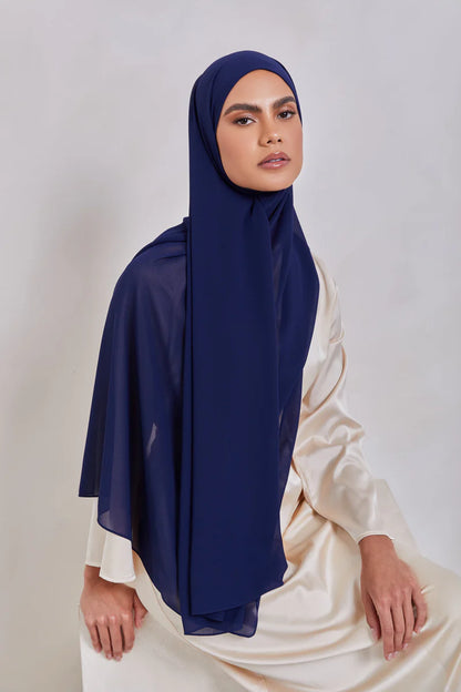 Essential Chiffon Hijab - Midnight Blue