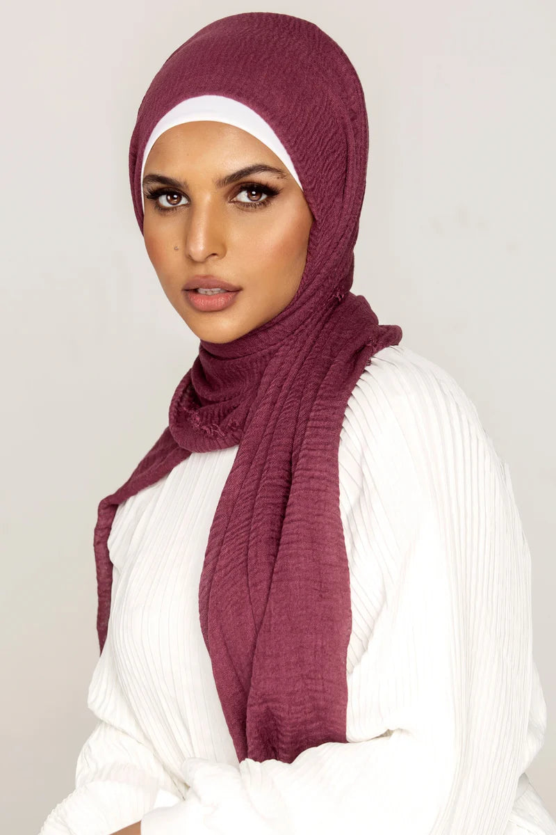 Everyday Crinkle Hijab - Boysenberry