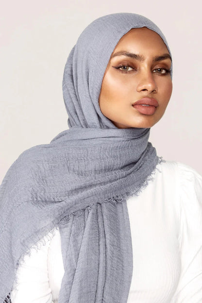 Everyday Crinkle Hijab - Denim