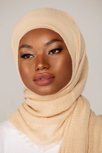 Everyday Crinkle Hijab - French Vanilla