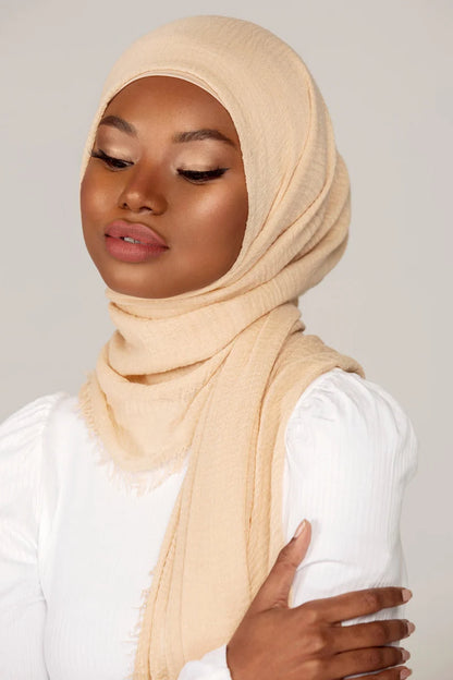 Everyday Crinkle Hijab - French Vanilla