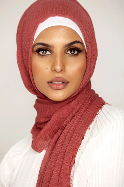 Everyday Crinkle Hijab - Goji Berry