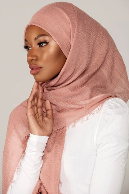 Everyday Crinkle Hijab - Rose Dawn