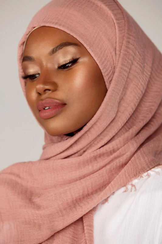 Everyday Crinkle Hijab - Rose Dawn