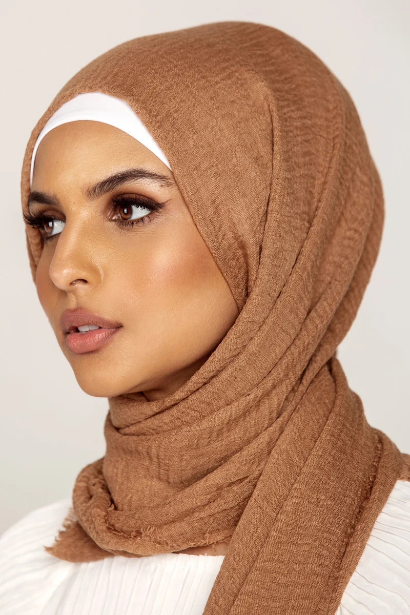 Everyday Crinkle Hijab - Wheat