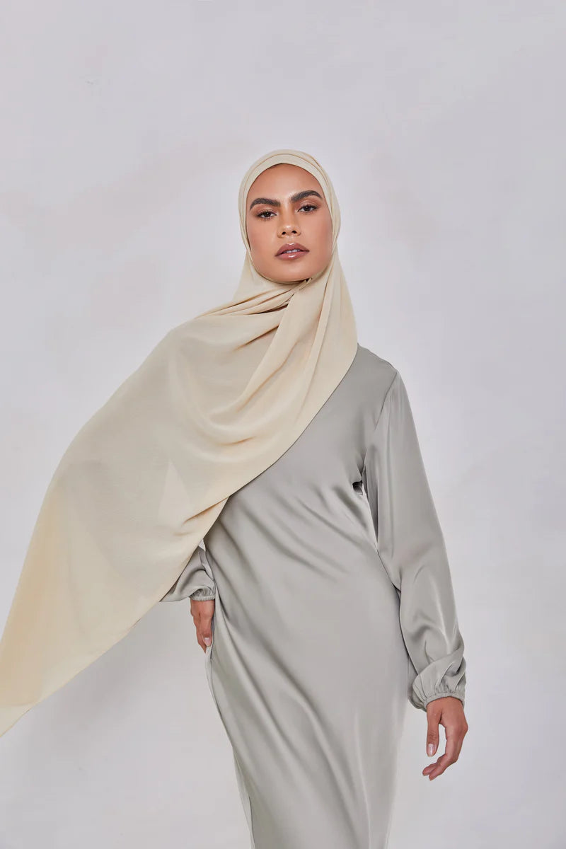 Georgette Crepe Hijab - Biscuit