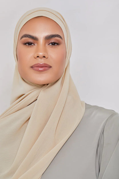 Georgette Crepe Hijab - Biscuit