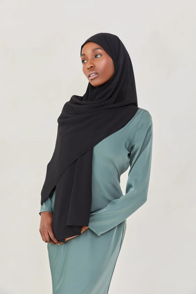 Georgette Crepe Hijab - Carbon