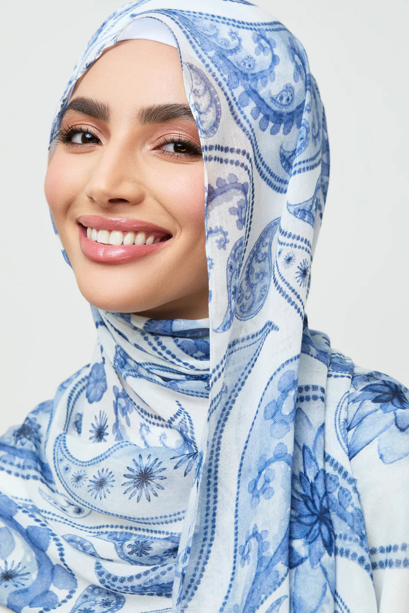 Modal Hijab - Azure Paisley