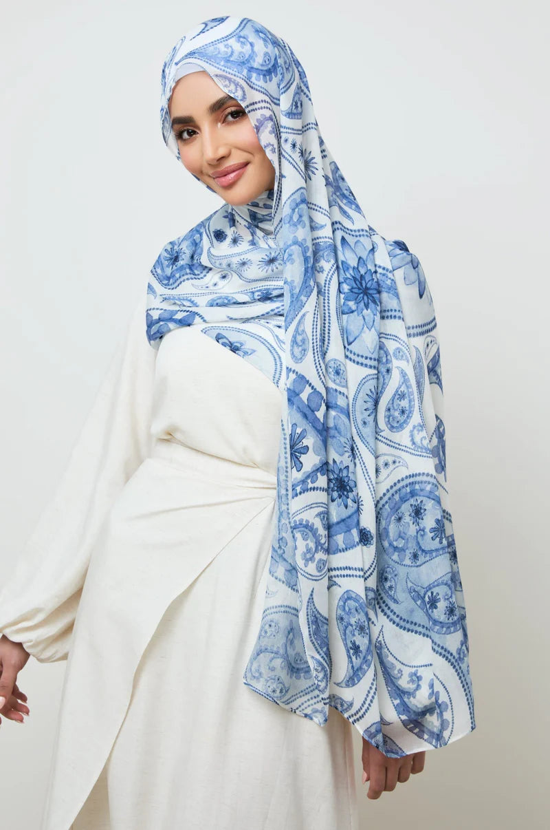 Modal Hijab - Azure Paisley